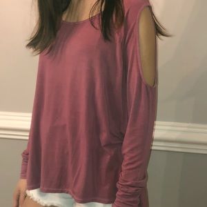 American Eagle Soft and Sexy Cold-Shoulder Top
